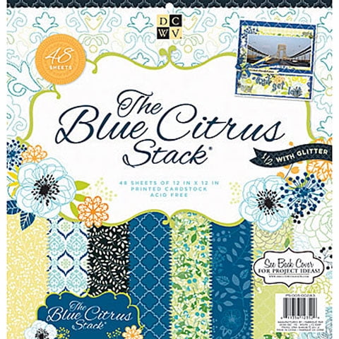 DCWV THE CITRUS STACK 48 Scrapbook Sheets of 12 x 12 Printed Cardstock DCWV THE CITRUS STACK 48 Scrapbook Sheets of 12 x 12 Printed Cardstock